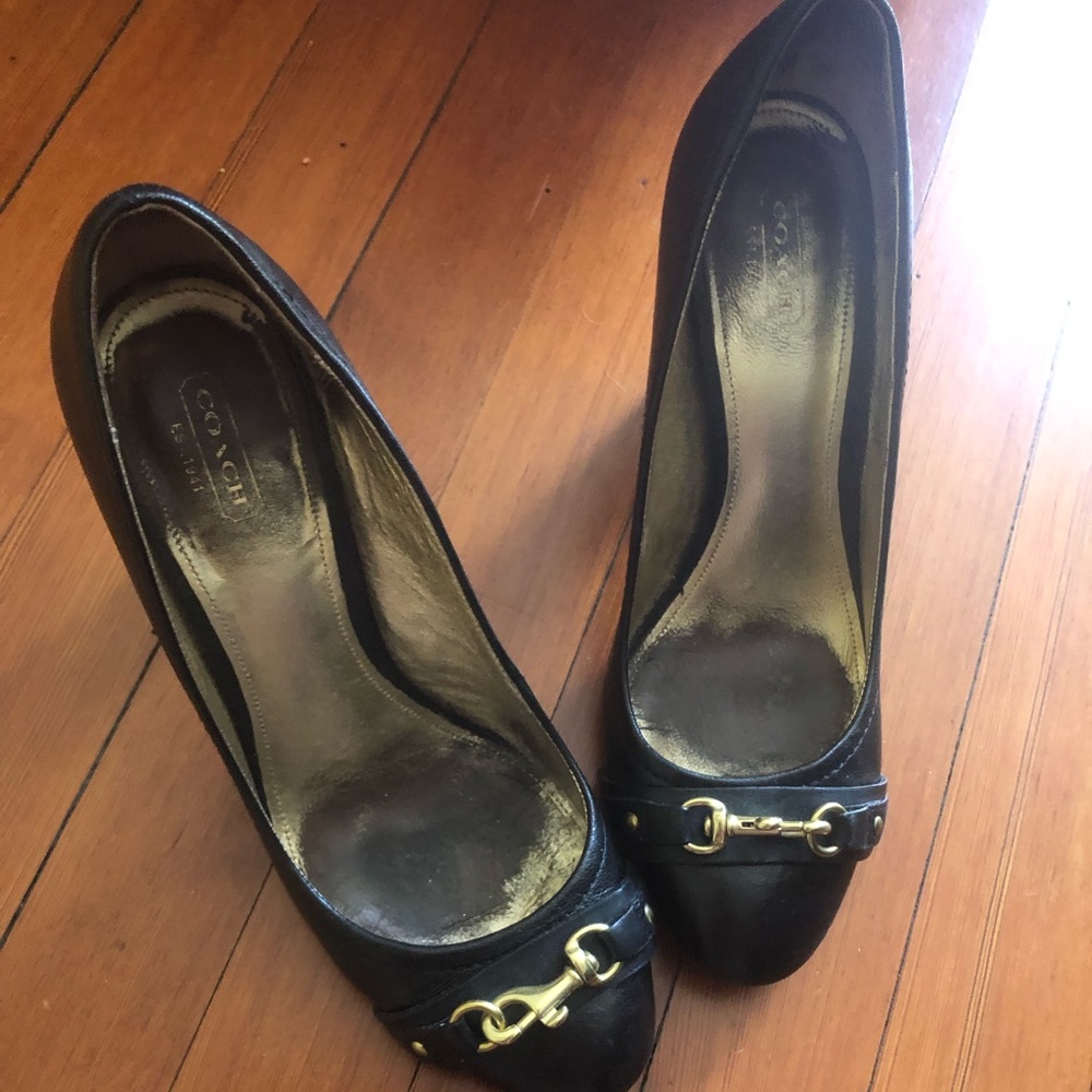 Coach leather heels